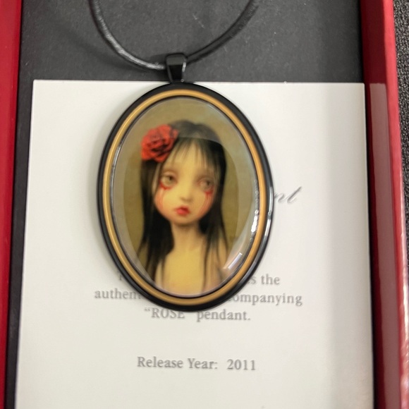 Mark Ryden Official Metal Enamel ROSE PENDANT by Porterhouse Editions COA New - Picture 3 of 10